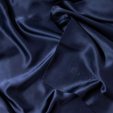 Silk Pillow Case - Midnight Blue Queen Size - Drowsy Sleep Co